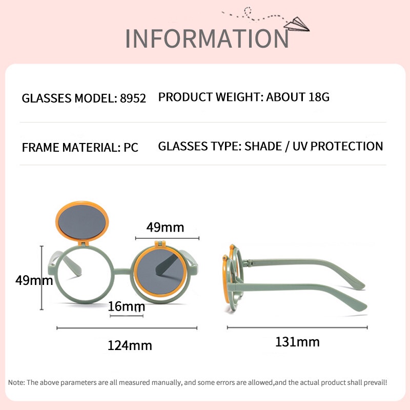 Kính Chống Nắng PTQ Kiểu Dáng Hoạt Hình Dễ Thương Cho Bé
