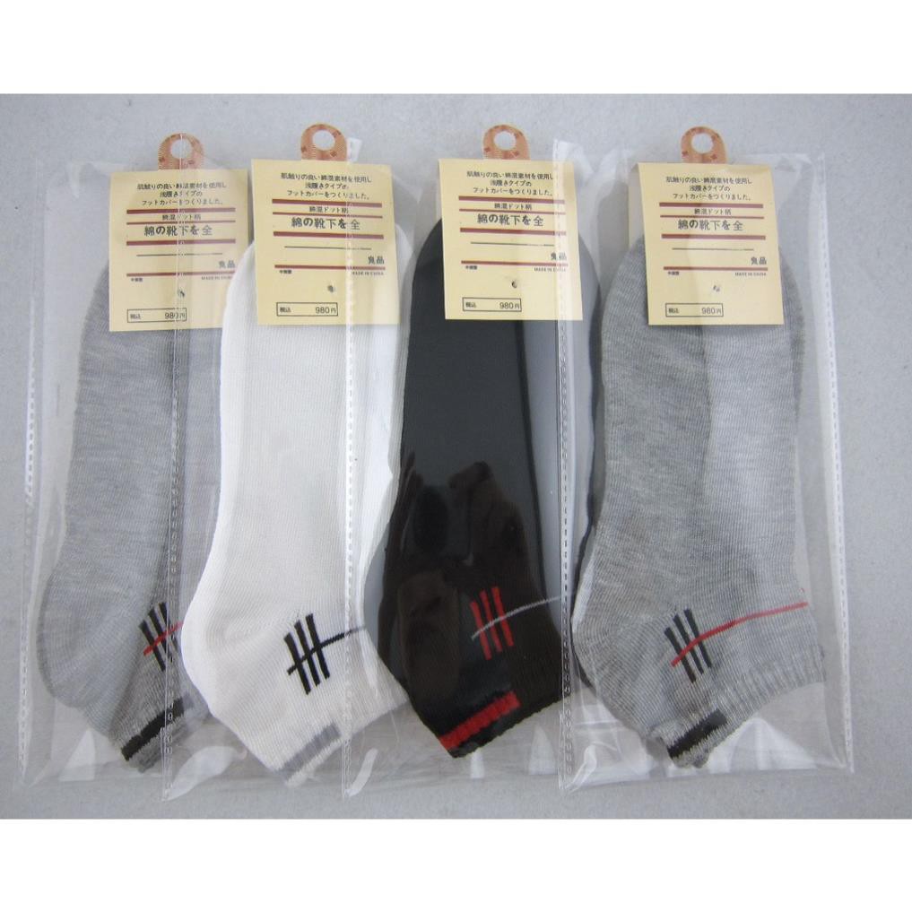 Tất nam cổ ngắn SOLANO vớ nam co giãn họa tiết 3 sọc đi giày da, giày thể thao chạy bộ, gym đa năng FAS-001328