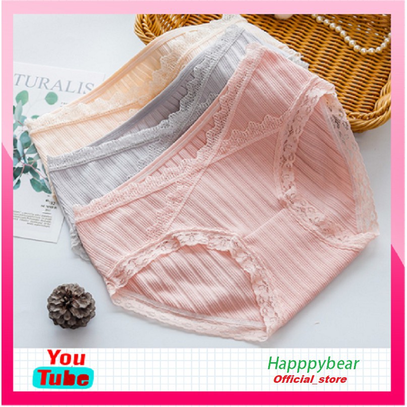 Quần lót bầu cạp chéo MS Mombaby chất cotton mềm kháng khuẩn viền ren tăm 20023