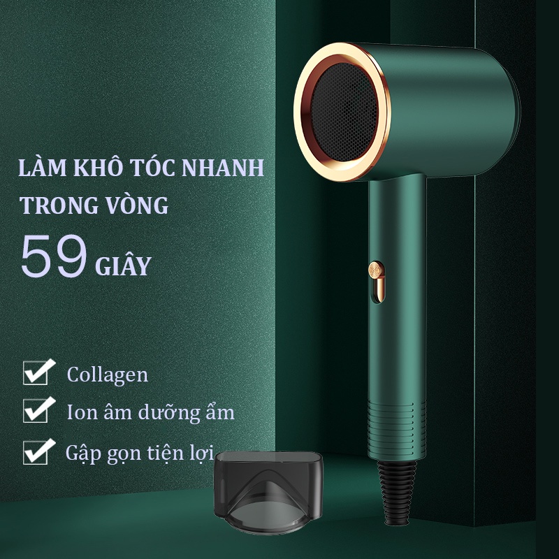 Máy sấy tóc 2 chiều nóng lạnh công suất 2300w, máy sấy tạo kiểu kèm 3 chế độ sấy, chăm sóc tóc chuẩn salon làm khô nhanh