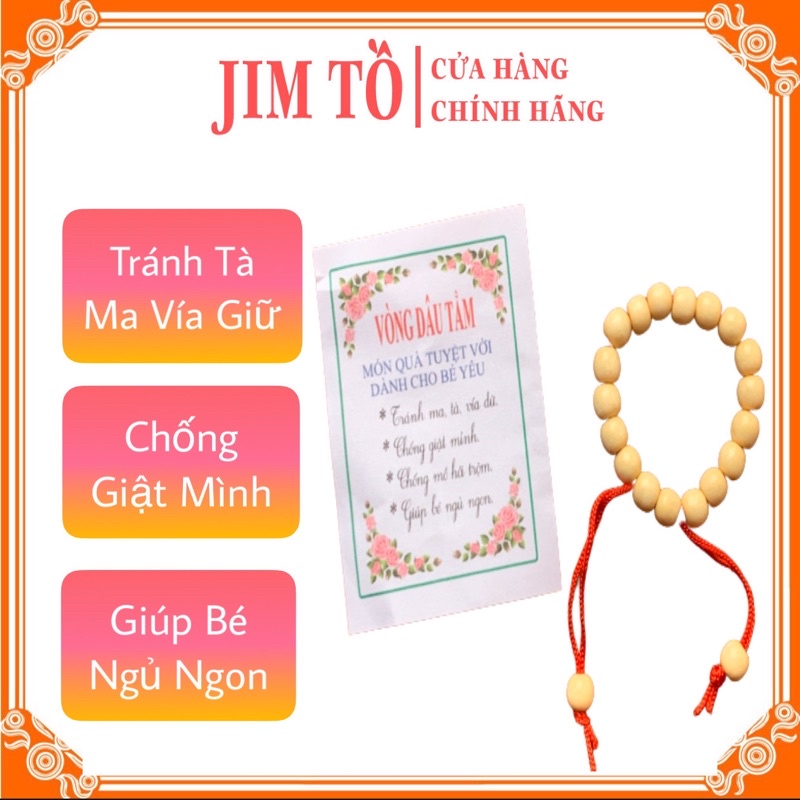 Vòng Dâu Tằm Cho Bé - Vòng Đeo Tránh Gió Khi Ra Ngoài Giúp Bé Hết Khóc Đêm ,Giật Mình ,Mang Lại Sức Khỏe Cho Bé