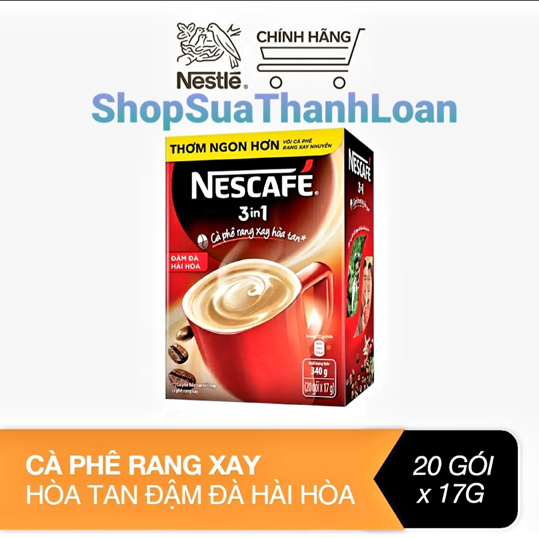 NESCAFÉ 3 in 1 Cà Phê Rang Xay Hòa Tan Đậm Đà Hài Hòa (20 gói x 17g) | BigBuy360 - bigbuy360.vn