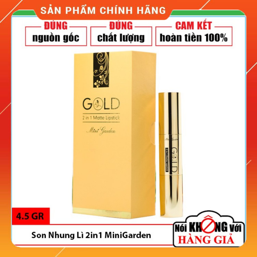 [HÀNG CHÍNH HÃNG DATE 2023] SON GOLD MINIGARDEN 2 ĐẦU FULL HỘP NGUYÊN TEM