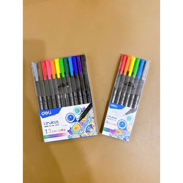 Bút liner đi nét có thể rửa được Deli - Ngòi bọc kim loại 0.45mm - chuyên viết caligraphy thư pháp b