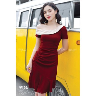 váy lệch vai sang trọng thời trang gemfa