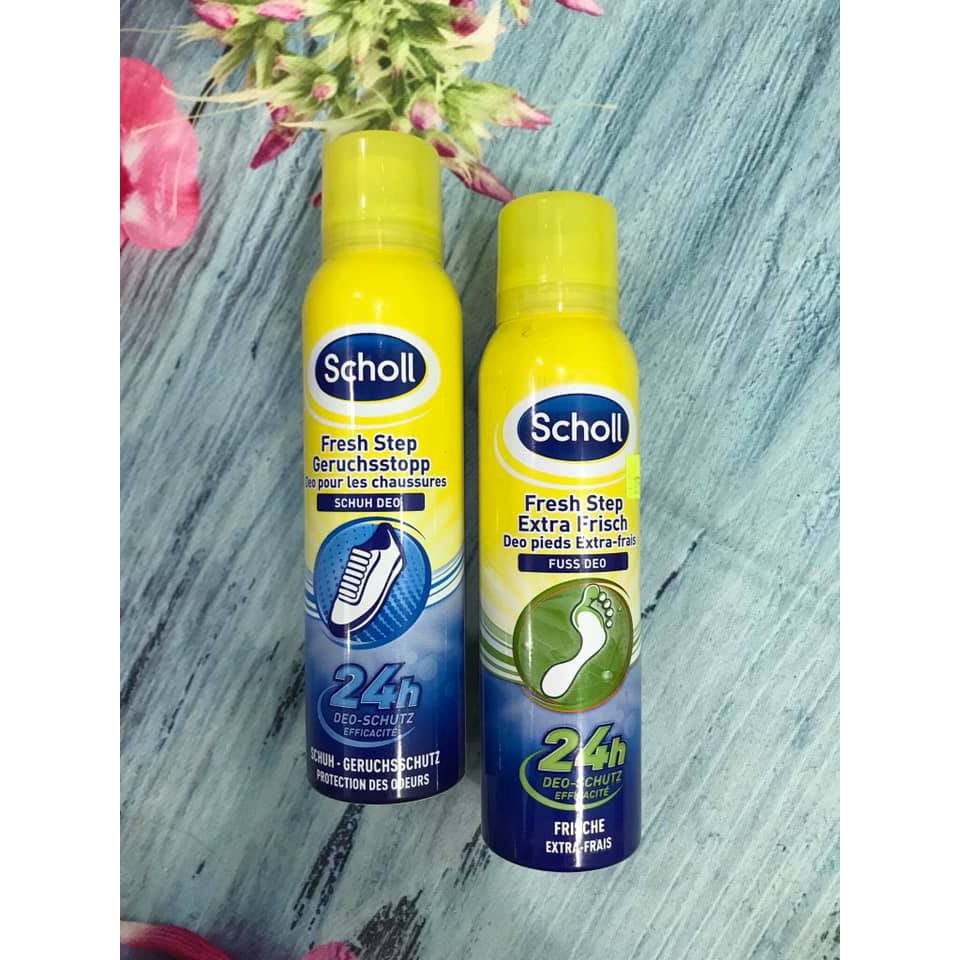 Xịt khử mùi hôi chân &amp; giày dép Scholl Fuss 150ml, ngăn mồ hôi chân - Gemizy Shop