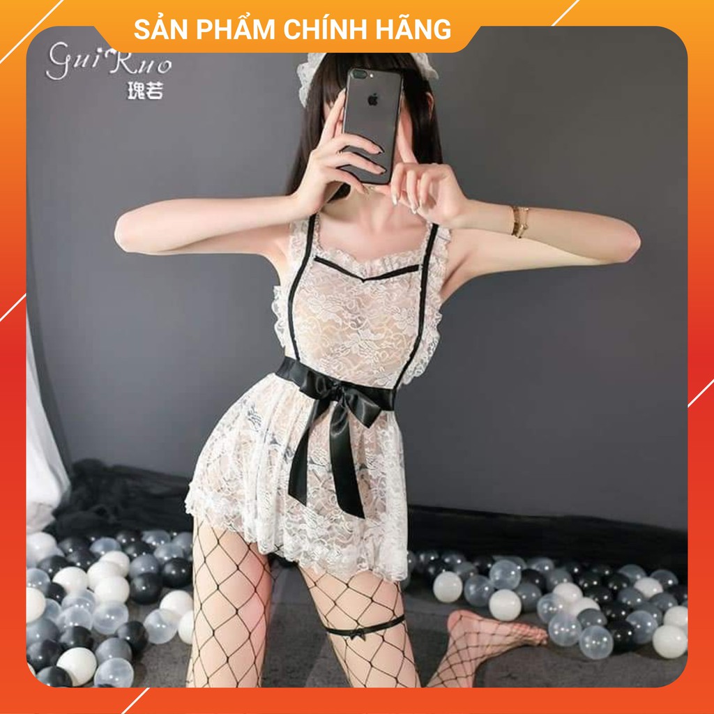 ❤FREESHIP ❤ĐỒ LÓT COSPLAY QUYẾN RŨ❤ĐỒ LÓT REN KẾT HỢP QUẦN LƯỚI XUYÊN THẤU❤