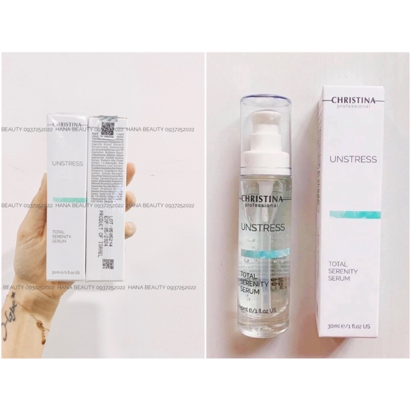 Serum UNSTRESS TOTAL SERENITY phục hồi da nhạy cảm ,da tổn thương ,da nhiễm hoá chất 30ml