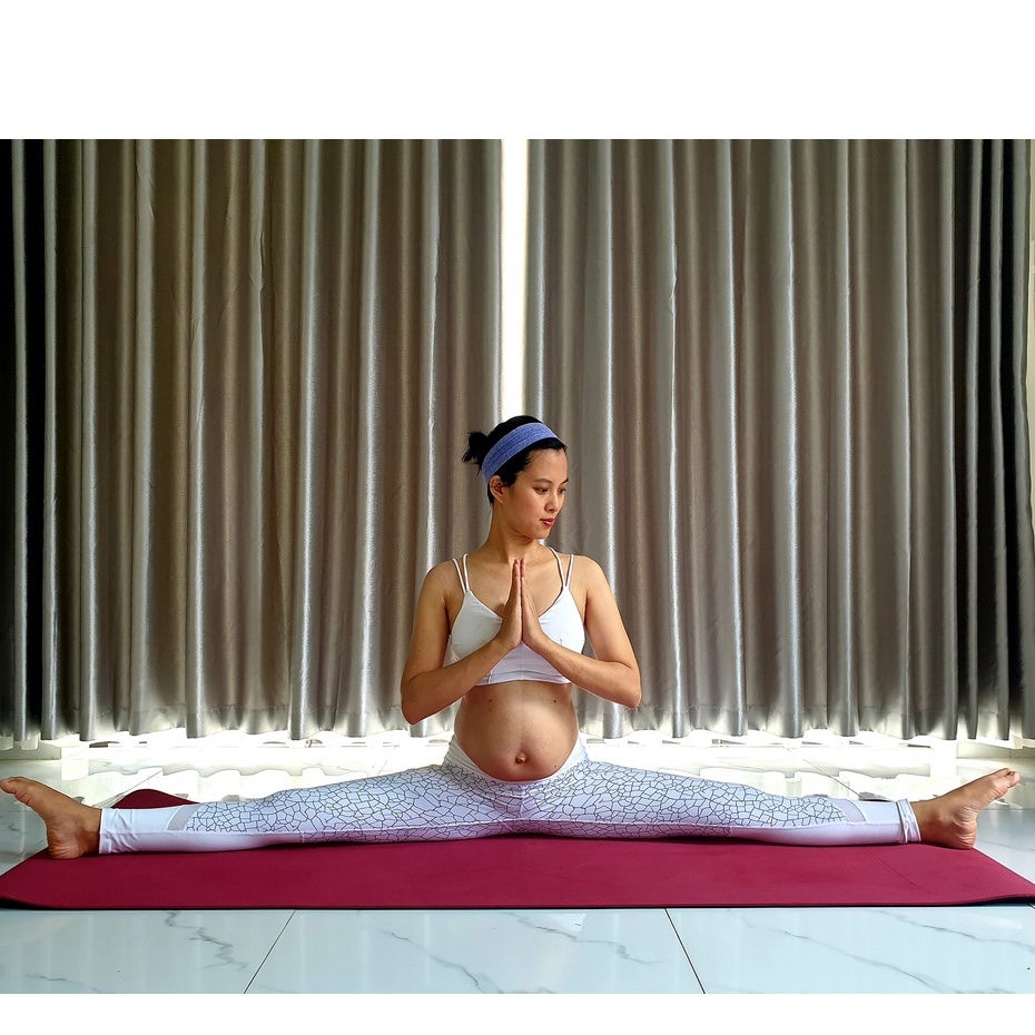 Quần Tập Yoga Cao Cấp Queen Yoga Màu Trắng #6649 Size L Cho Nữ 50-60Kg