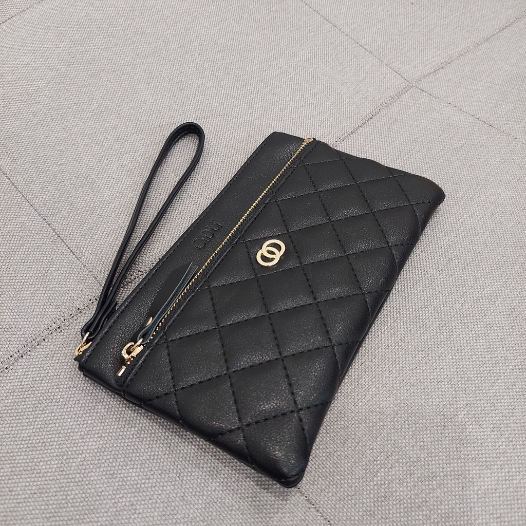 Ví Nữ Khóa Kéo Họa Tiết Hình Thoi Cidu Vn08