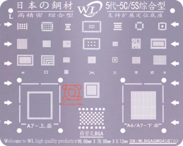 Vỉ làm chân ic WL chính hãng FULL MÃ ĐIỆN THOẠI