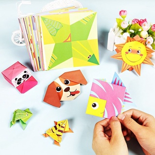 Set 54 giấy xếp hình origami họa tiết động vật 3d cho bé