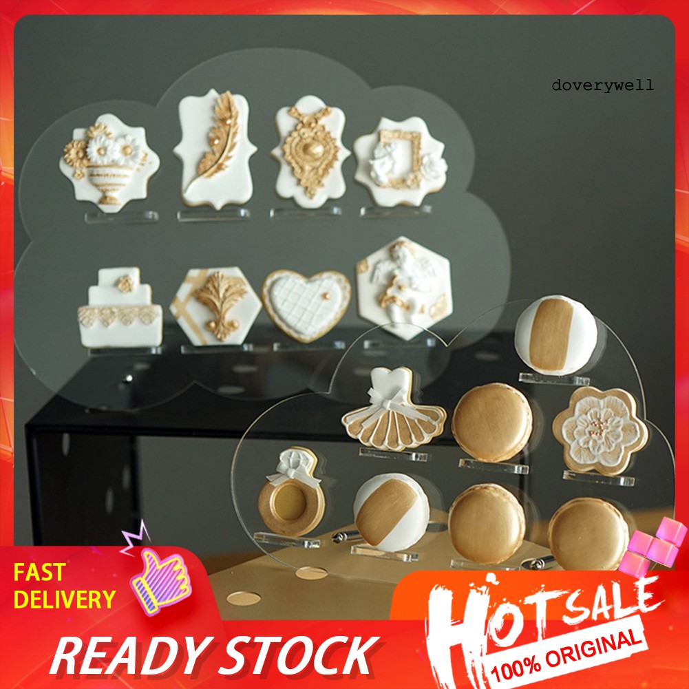 Giá Đỡ Trưng Bày Bánh Kẹo Hình Đám Mây Bằng Nhựa Acrylic Trong Suốt