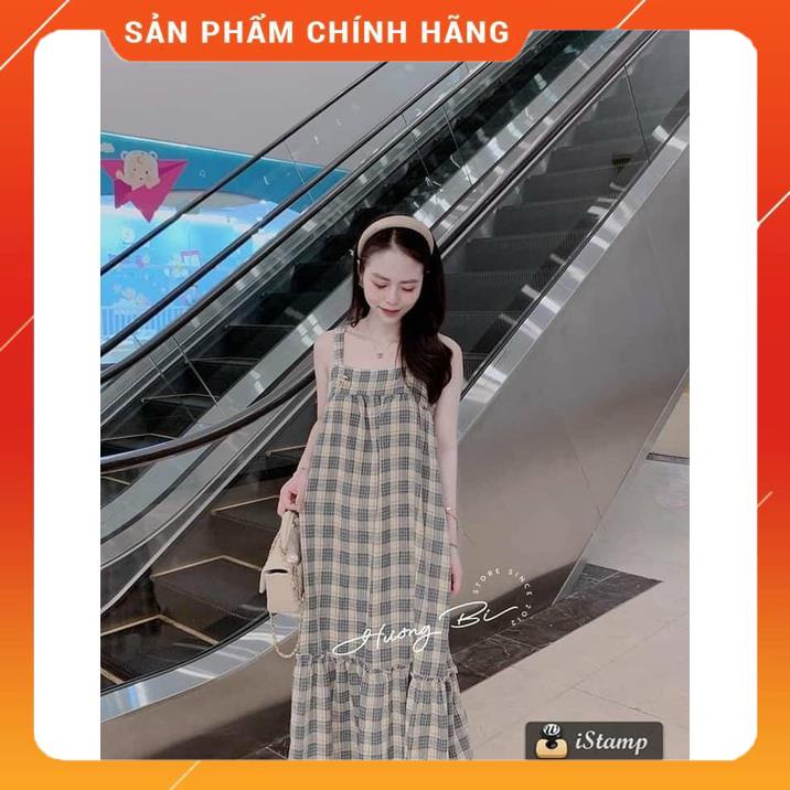 Váy bầu hai dây dáng đuôi cá cao cấp💕đầm bầu chất lụa hàn mát mềm mịn💕hàng thiết kế sang chảnh💕free size 43-68kg VB66