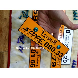 Combo bảng tên kiểng + 2 ốc GR5 + Pass gắn mặt nạ.