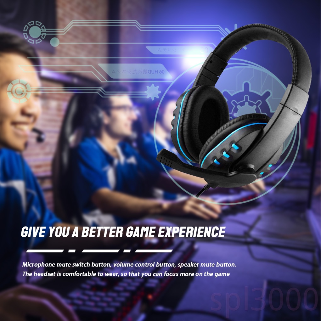 Tai Nghe Trùm Đầu Chơi Game Có Dây Giắc Cắm 3.5mm