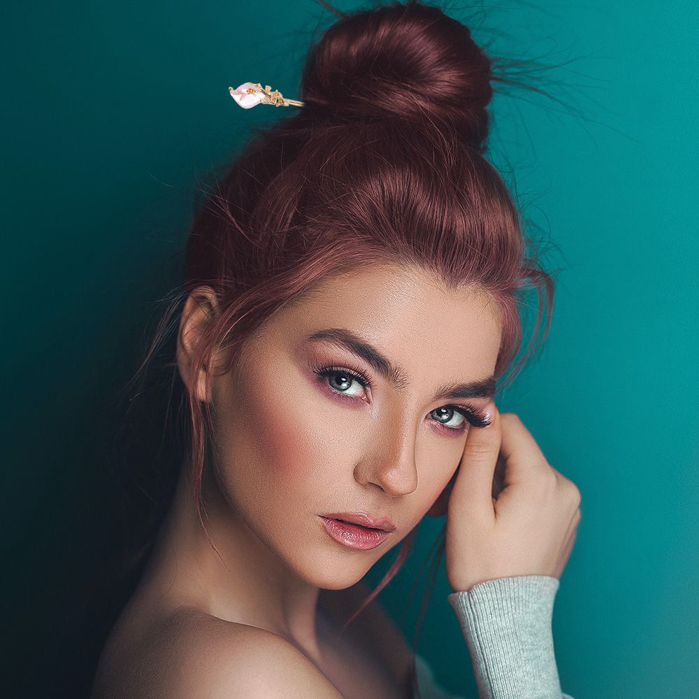 Trâm cài tóc bằng kim loại phong cách Trung Hoa cổ điển nhiều màu sắc xinh xắn cho nữ