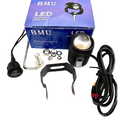 đèn trợ sáng bi cầu mini ko nguồn xe máy ánh sáng mạnh
