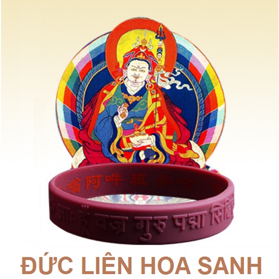 Vòng Silicon Tâm Chú Đức Liên Hoa Sanh -  Pháp Bảo Phật Giáo - Mật Tông