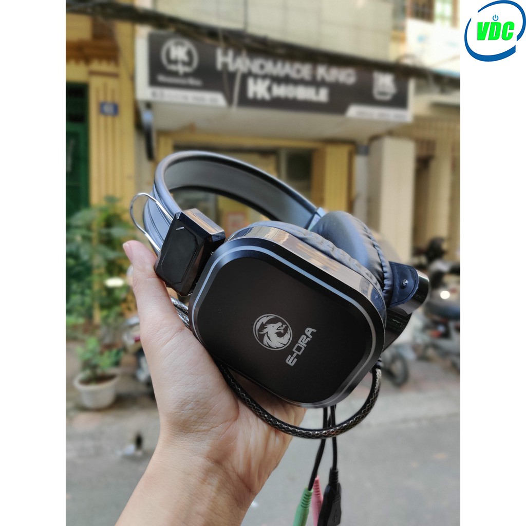 Tai nghe chuyên game E-DRA EH401 - Giá siêu rẻ, siêu chất lượng - Đèn led RGB - Cổng 3.5 - Dùng được cho điện thoại