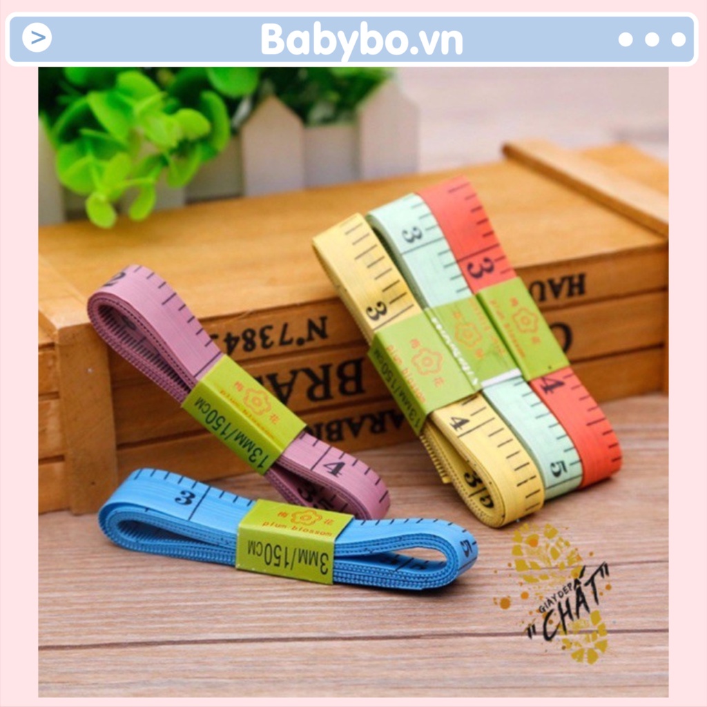 Thước dây đo chiều cao, đo vòng đầu cho bé - Thước dây đo vòng eo cho mẹ dài 150cm