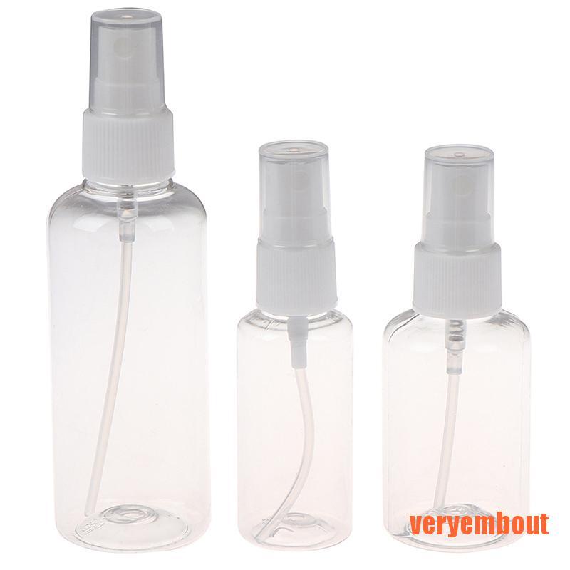 [Hàng mới về] Chai xịt đựng mỹ phẩm du lịch trong suốt 30 / 50 / 100ml