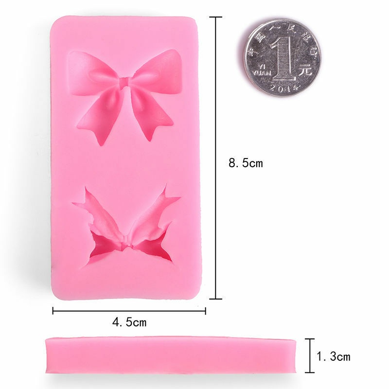 Khuôn Silicone Làm Bánh/Sô Cô La/Kẹo Mềm/Sô Cô La Hình Nơ/Hoa 3D Dễ Thương