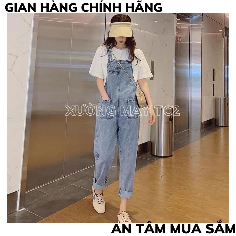 Yếm quần dài nữ ,yếm bò jean nữ phong cách hàn quốc nữ ulzzang ,THỜI TRANG 1989