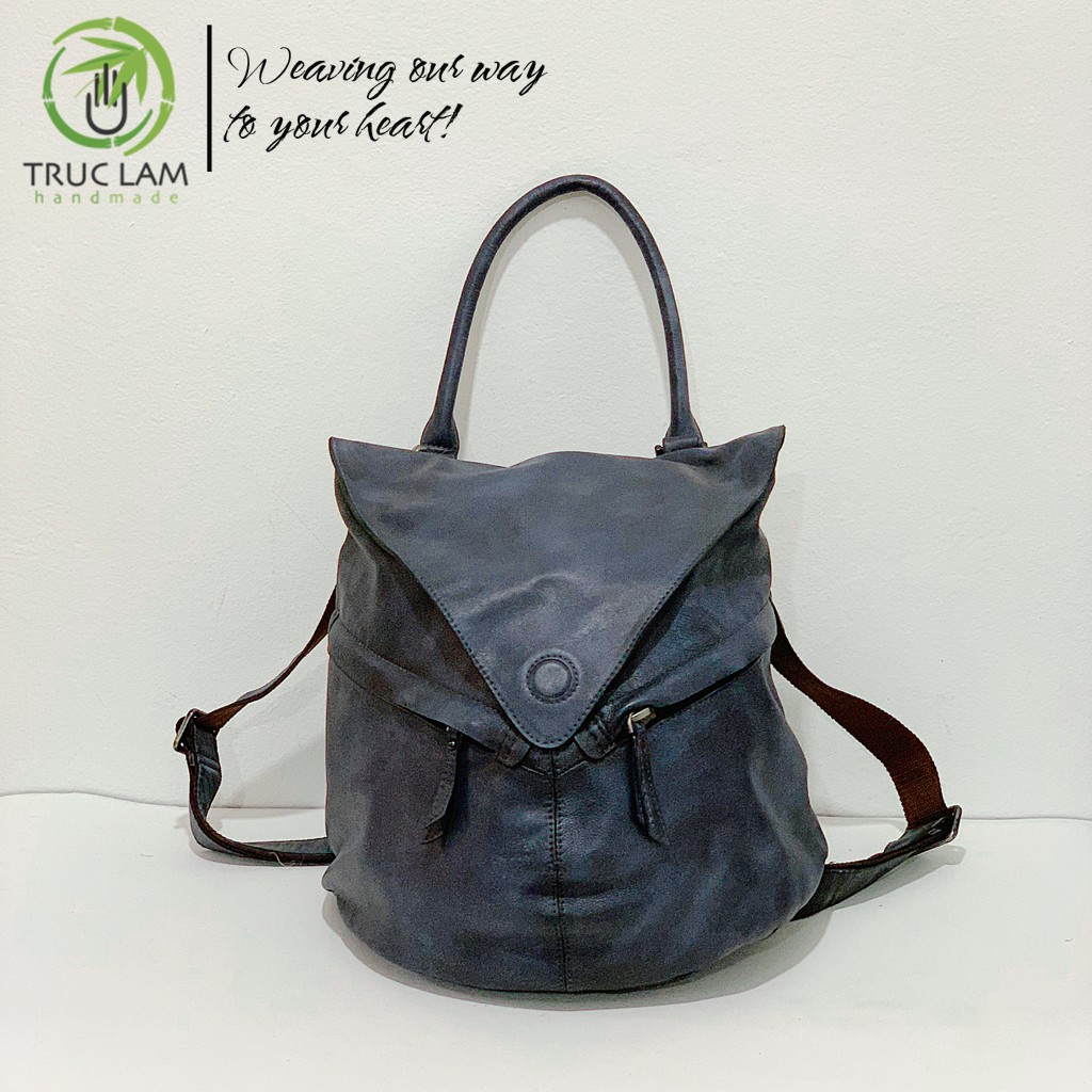 Balo Thời Trang Nữ Da Bò Thật Cao Cấp Thiết Kế Độc Lạ – Trúc Lâm Handmade