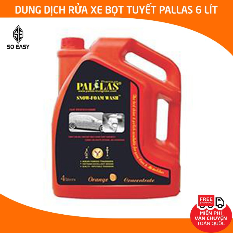 PALLAS snow-foam wash 6Ldung dịch rửa xe bọt tuyết, nước rửa xe tạo bọt làm sạch và bảo dưỡng mặt sơn xemáy,ô tô-P-6001