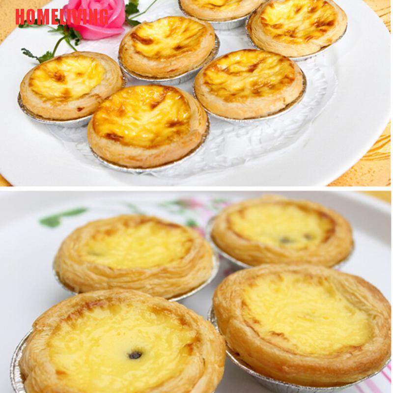 Set 50 Khuôn Lá Nhôm Làm Bánh Trứng / Bánh Cupcake / Muffin Dùng Một Lần