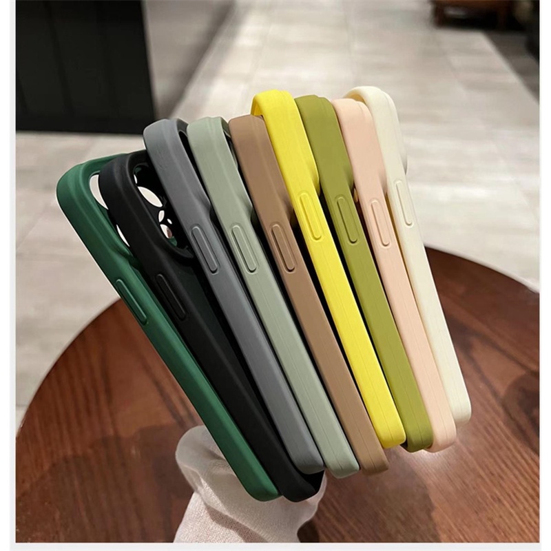 Thời Trang Ốp Điện Thoại Silicon Mềm Nhám Thân Thiện Với Da Chống Sốc Cho iphone 11 / 12 / 14 / 13 / 13 pro max / 14 pro max / 11pro max / 12pro / 13pro