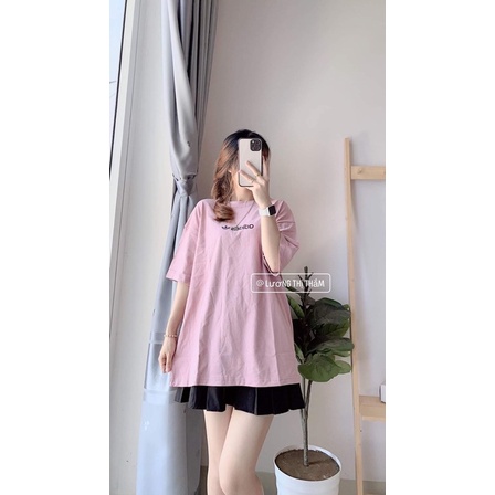 áo thun cotton tay lỡ dáng rộng unise mặc đôi , đơn , nhóm
