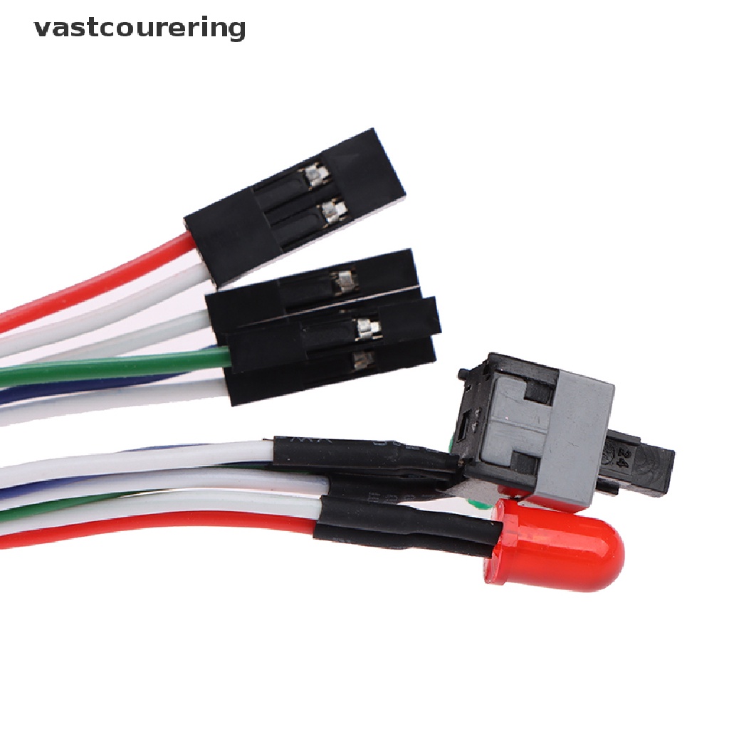 Dây cáp nguồn công tắc đèn LED bo mạch chủ Tắt/ Mở/ Cài đặt lại ATX tiện lợi