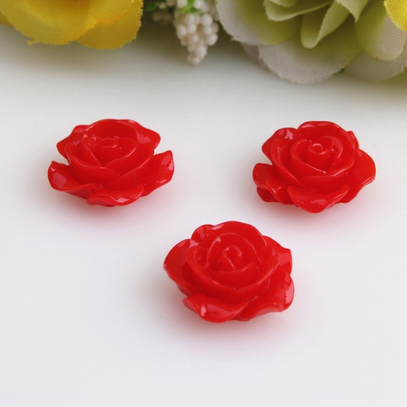 Set 50 phụ kiện trang trí hình hoa hồng xinh xắn