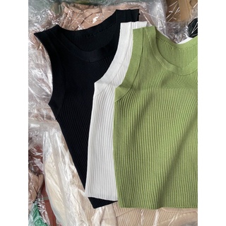 Áo Tanktop len gân trơn (2109) (ảnh tự chụp)