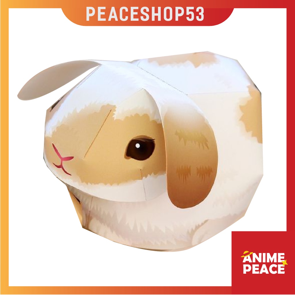 Mô Hình Giấy Thỏ Holland Lop Mô Hình Giấy Động Vật Thỏ OS63