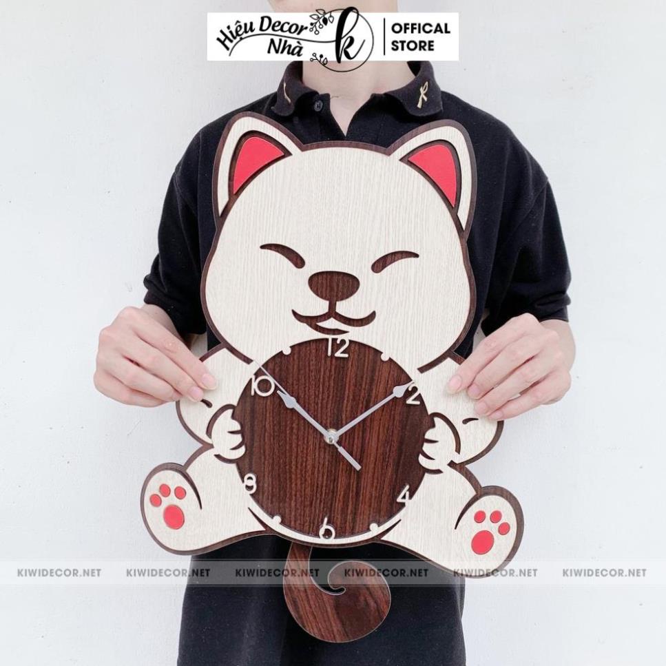 Đồng Hồ Treo Tường Dễ thương Decor Chó Shiba, Trang Trí Nhà Cửa, Quà Tặng Sinh Nhật - Hiệu Nhà K