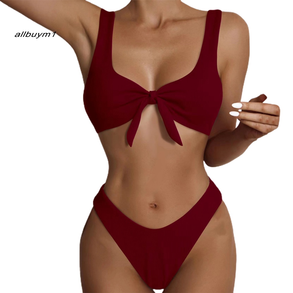 Bộ Bikini Màu Sắc Trơn Quyến Rũ Cho Nữ