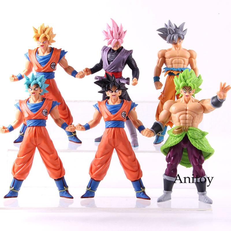 Set 6 mô hình nhân vật hoạt hình Goku Son Gokou Super Saiyan