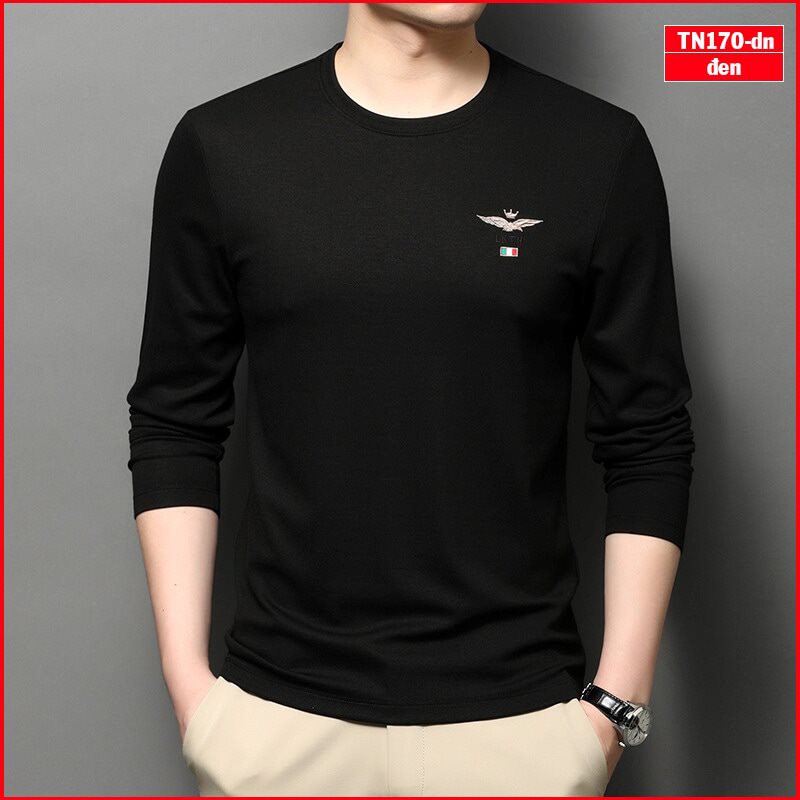 Áo phông nam tay dài TN170 logo đại bàng vải sợi tre tổng hợp đẹp phù hợp mọi lứa tuổi | BigBuy360 - bigbuy360.vn