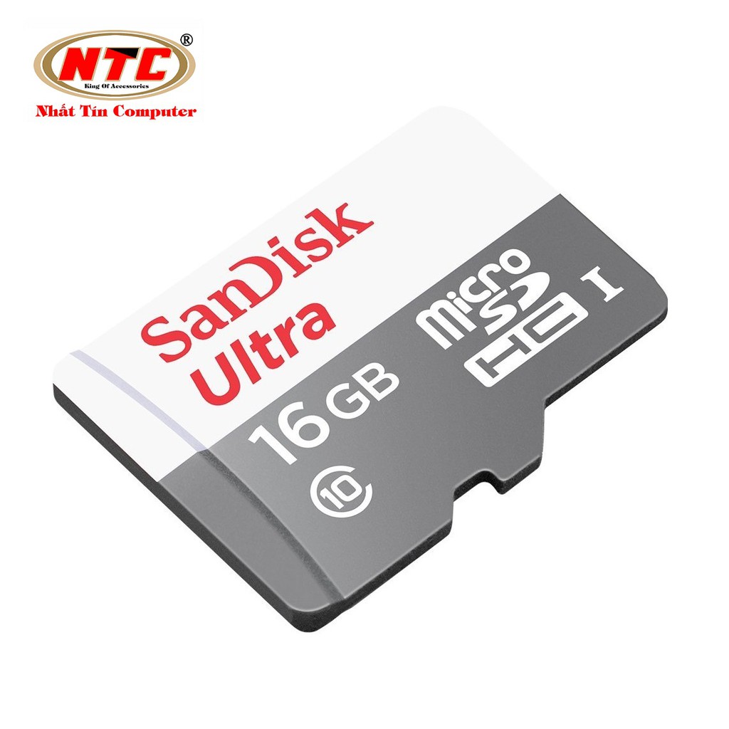 Thẻ nhớ MicroSDHC SanDisk Ultra 16GB 533X 80MB/s (Bạc) - Hàng chính hãng