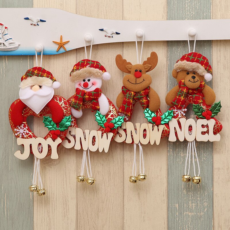 Phụ Kiện Treo Trang Trí Cây Thông Noel Hình Ông Già Noel / Chuông / Người Tuyết / Chú Lùn Dễ Thương