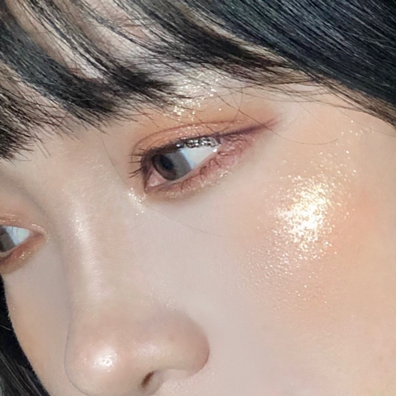 Phấn má hồng kèm nhũ highlight trang điểm bling bling Ulzzang xinh xắn