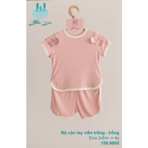 Lil little love - Bộ cộc Lil vải petit và vải tăm siêu mềm mượt mát cho bé