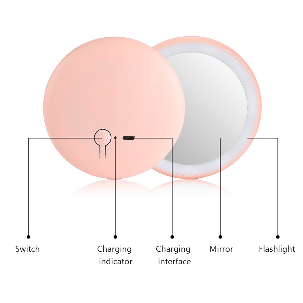 Gương Trang Điểm Gắn Đèn Led Hỗ Trợ Chụp Ảnh