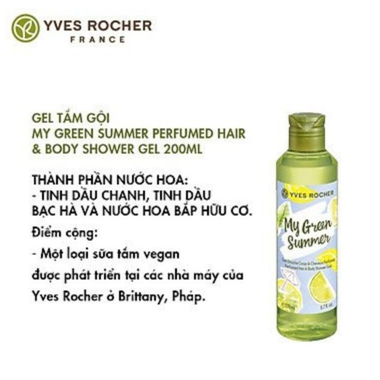 Gel tắm gội My Green Summer Perfumed Hair & Body Shower Gel