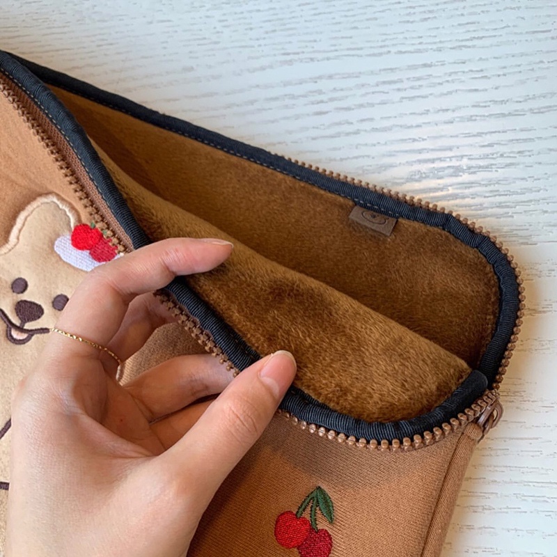 Túi Xách Tay In Hình Gấu Quả Óc Chó Phong Cách Hàn Quốc Dành Cho Nữ