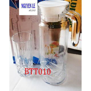 Bộ bình và ly thủy tinh kim cương cao cấp