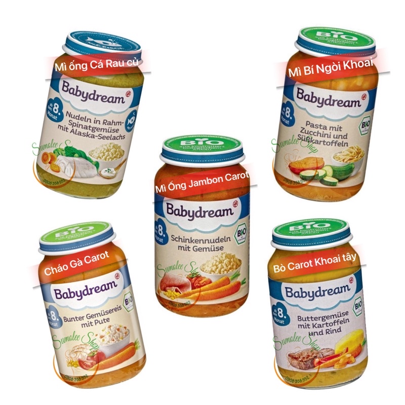 HỦ ĂN DẶM MẶN HỮU CƠ BABYDREAM CHO BÉ 8M